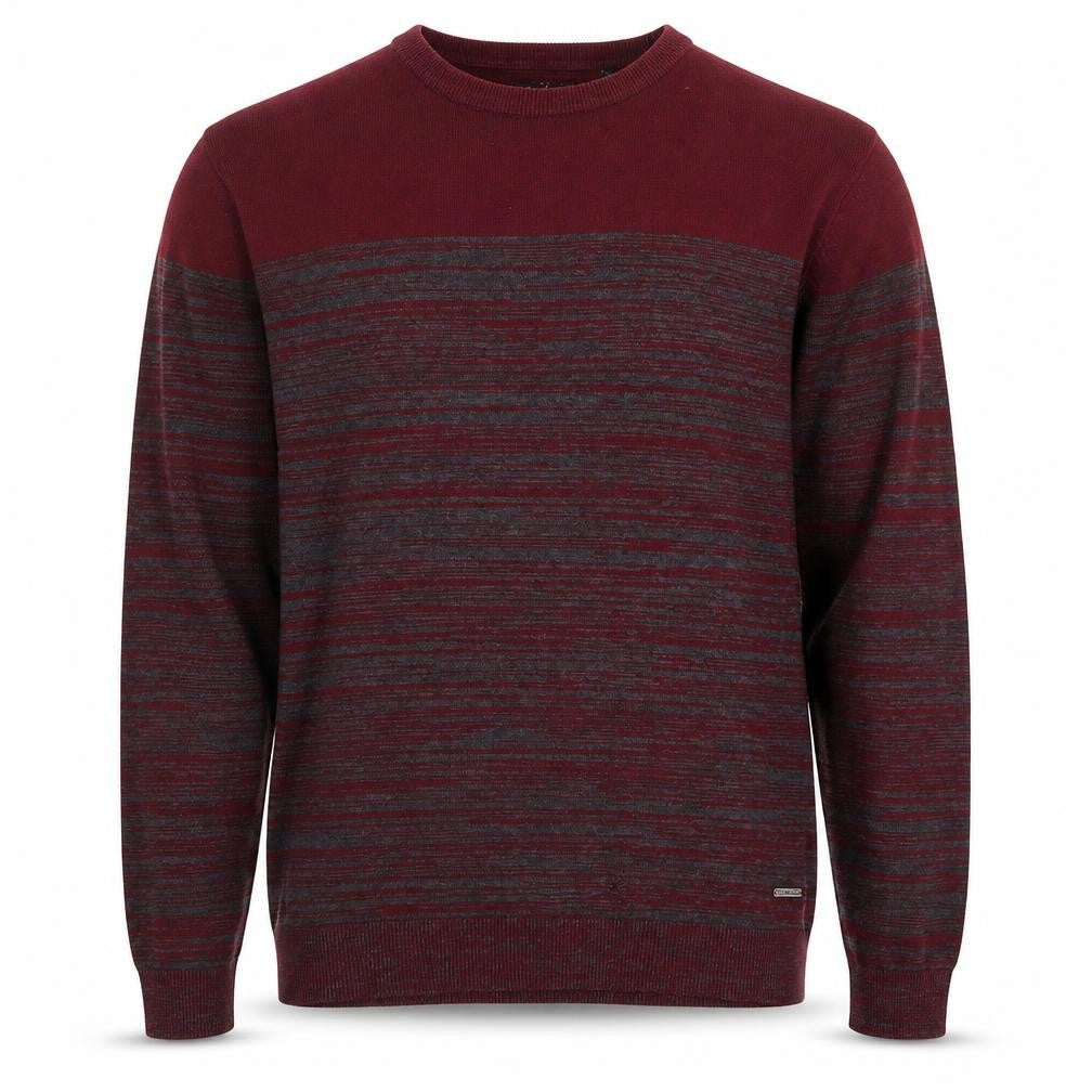 Pierre Cardin Men's Red Striped Jumper Size L Cotton Blend