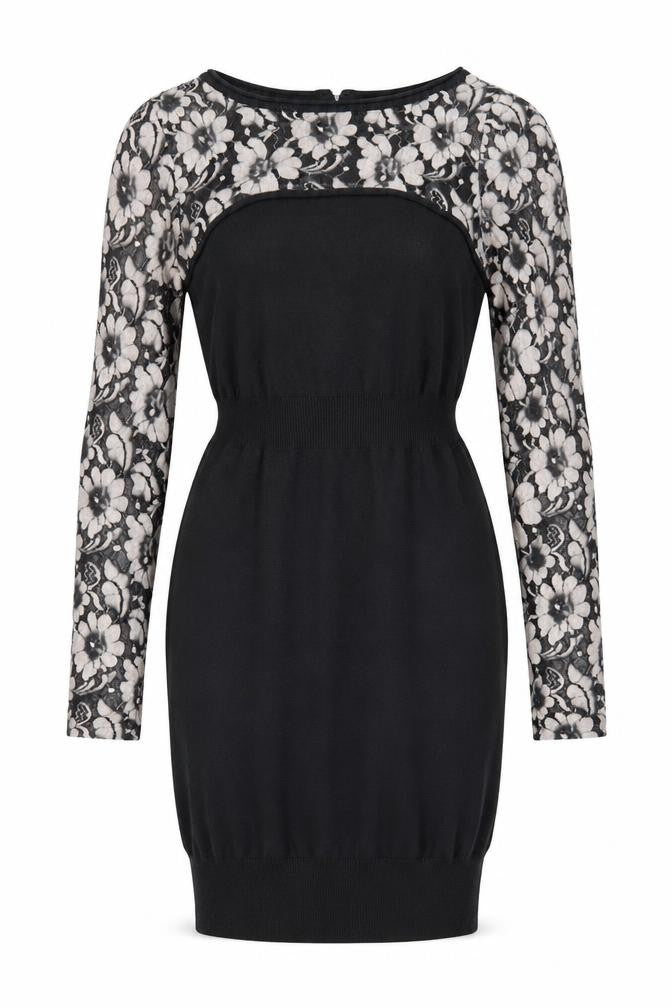 Mint Velvet Women's Black Floral Bodycon Dress