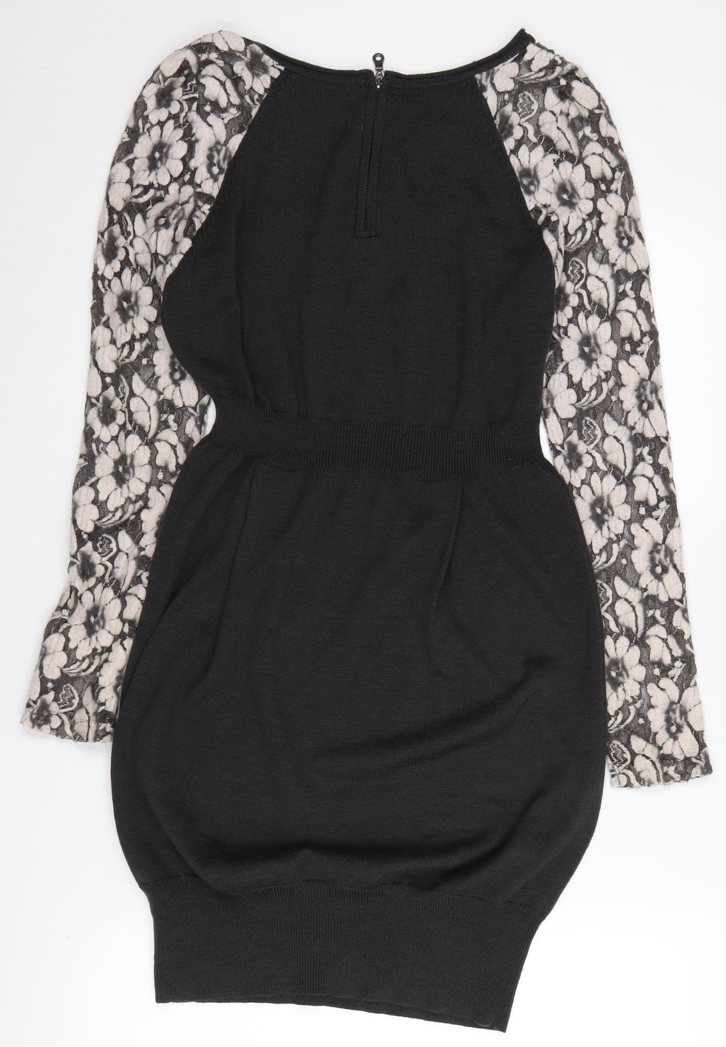 Mint Velvet Women's Black Floral Bodycon Dress