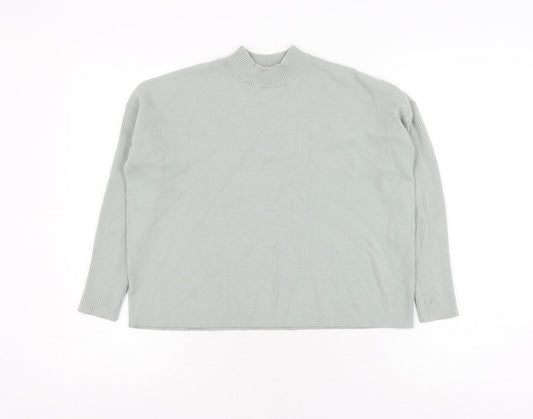 Oliver Boas Grey Mock Neck Pullover Jumper Size 6