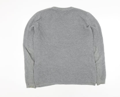 DR DENIM Men's Grey Pullover Jumper - Small, Casual