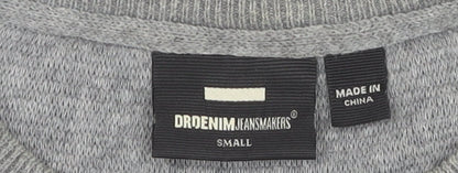 DR DENIM Men's Grey Pullover Jumper - Small, Casual