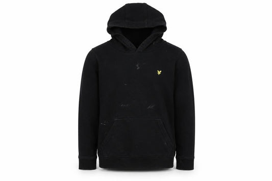 Lyle & Scott Men's Black Pullover Hoodie 9/10