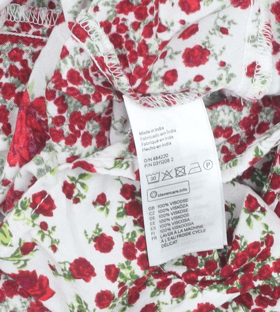 H&M Women's Floral A-Line Dress, Size 12, Summer Ready