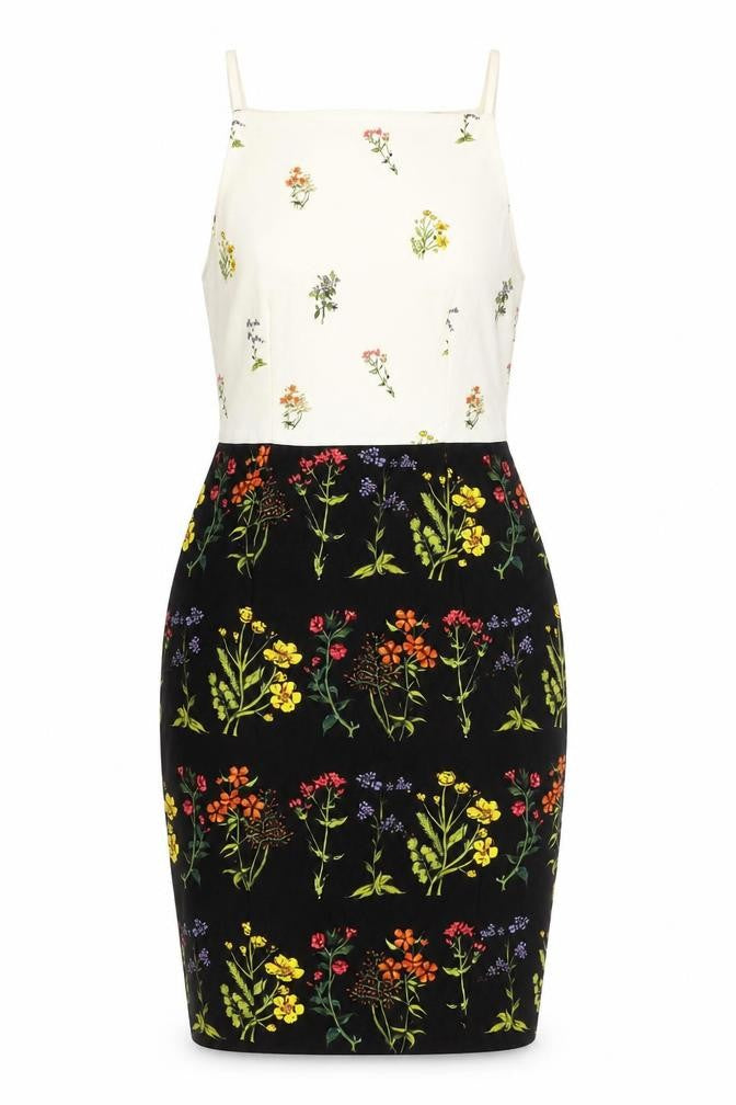 H&M Women's Multicoloured Floral Sheath Dress, Size 12