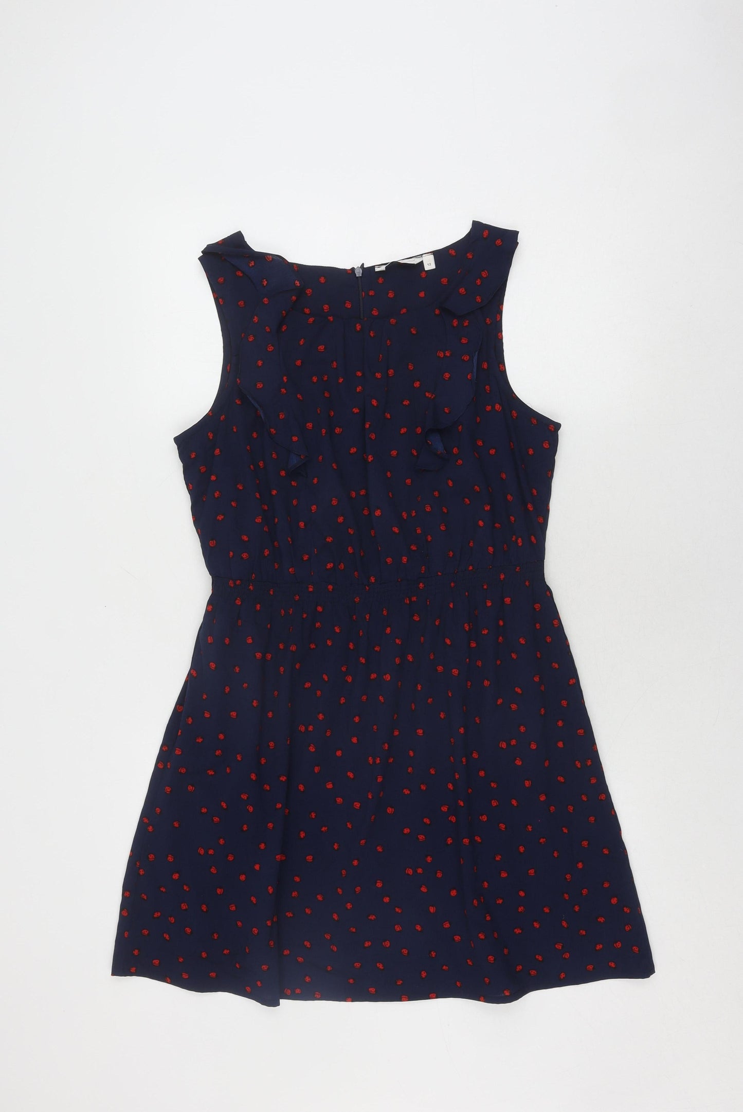 New Look Women’s Blue 12 A-Line Animal Print Dress