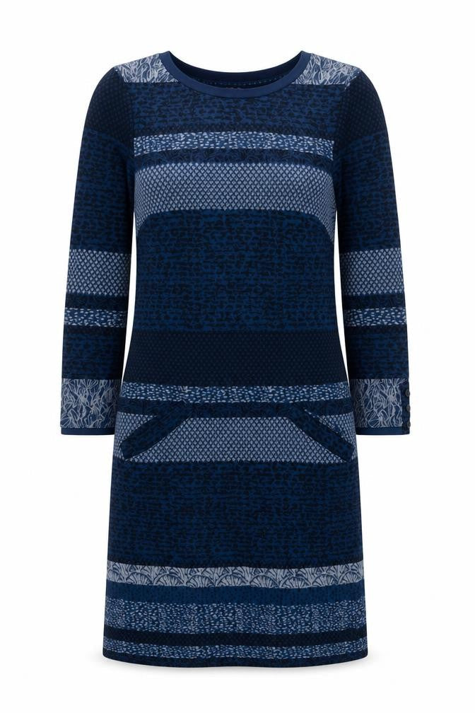White Stuff Women's Blue Knit Dress Size 8