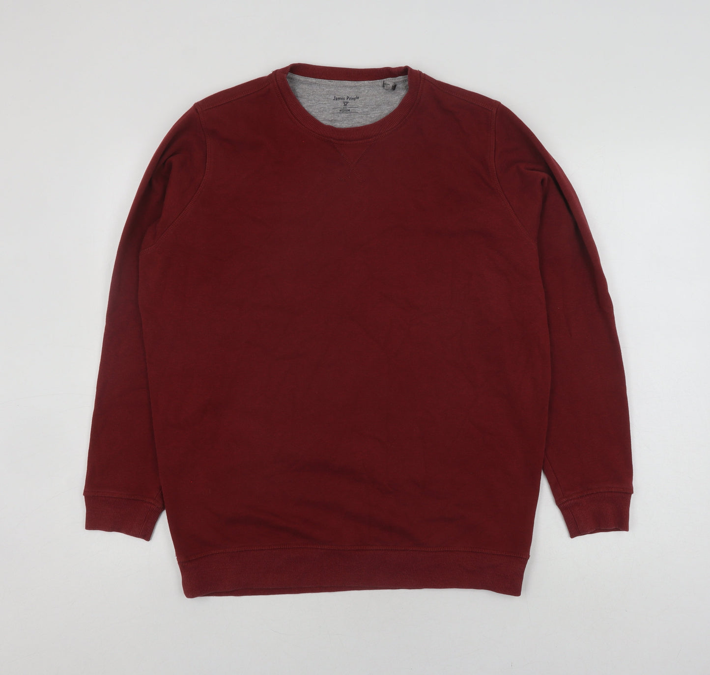 James Pringle Unisex Red Medium Cotton Pullover Sweatshirt