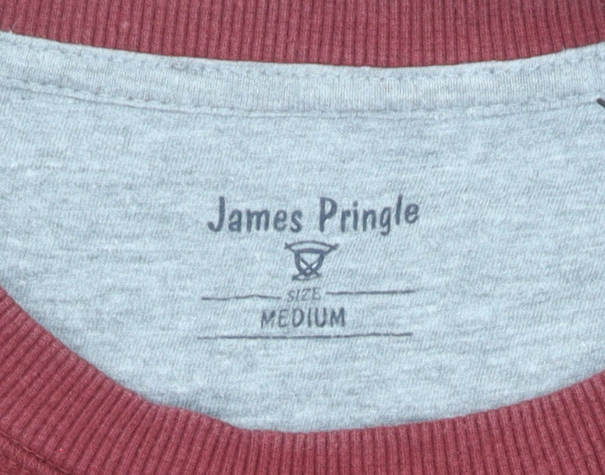 James Pringle Unisex Red Medium Cotton Pullover Sweatshirt