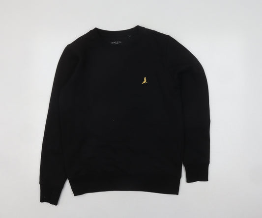 Brave Soul Men's Black Pullover Sweatshirt S Logo