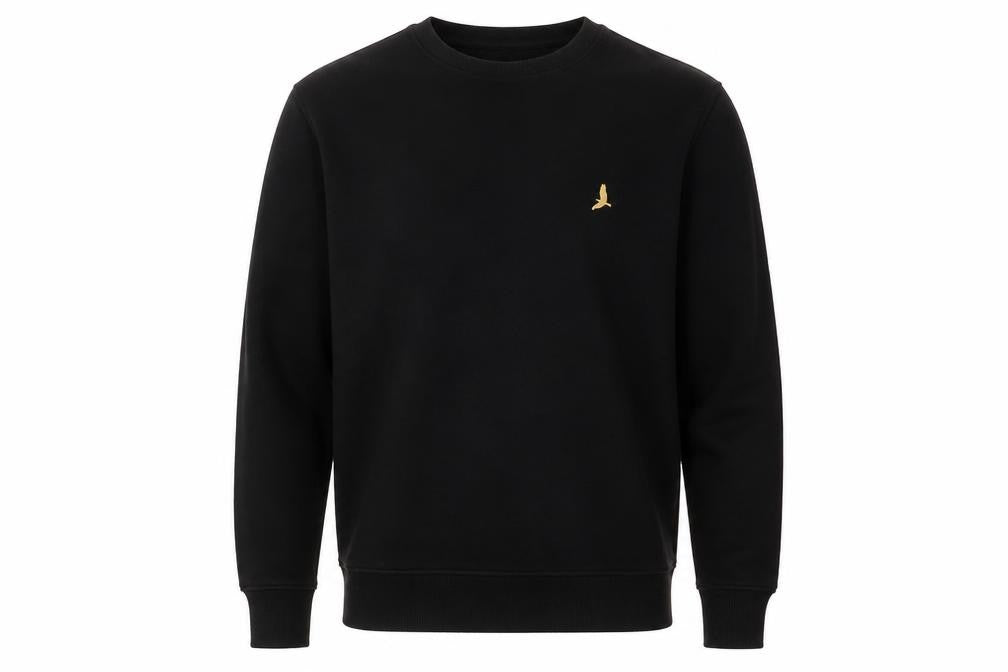 Brave Soul Men's Black Pullover Sweatshirt S Logo