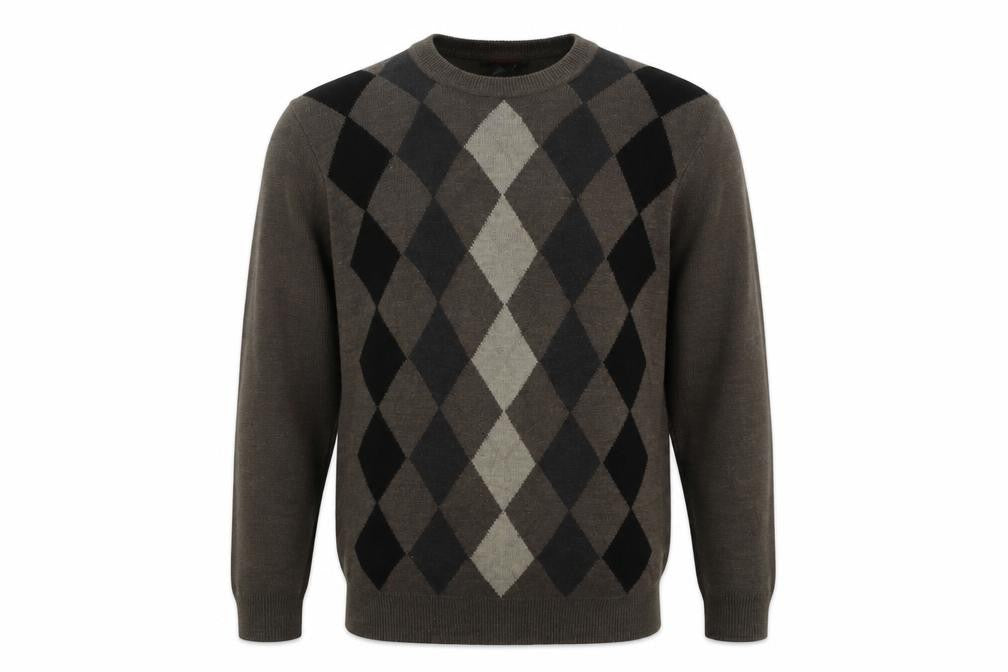 Dockers Men's Green Argyle Pullover Jumper