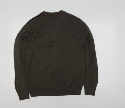 Dockers Men's Green Argyle Pullover Jumper