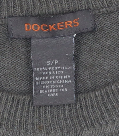 Dockers Men's Green Argyle Pullover Jumper