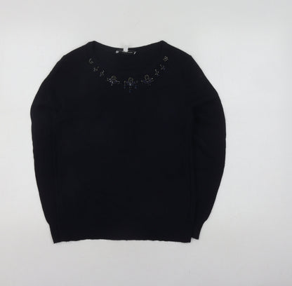 Fenn Wright Manson Women's Black Beaded Pullover, S