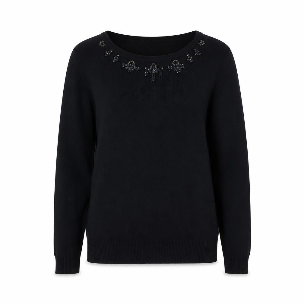 Fenn Wright Manson Women's Black Beaded Pullover, S