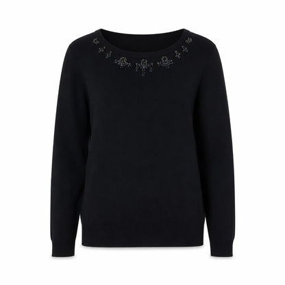 Fenn Wright Manson Women's Black Beaded Pullover, S