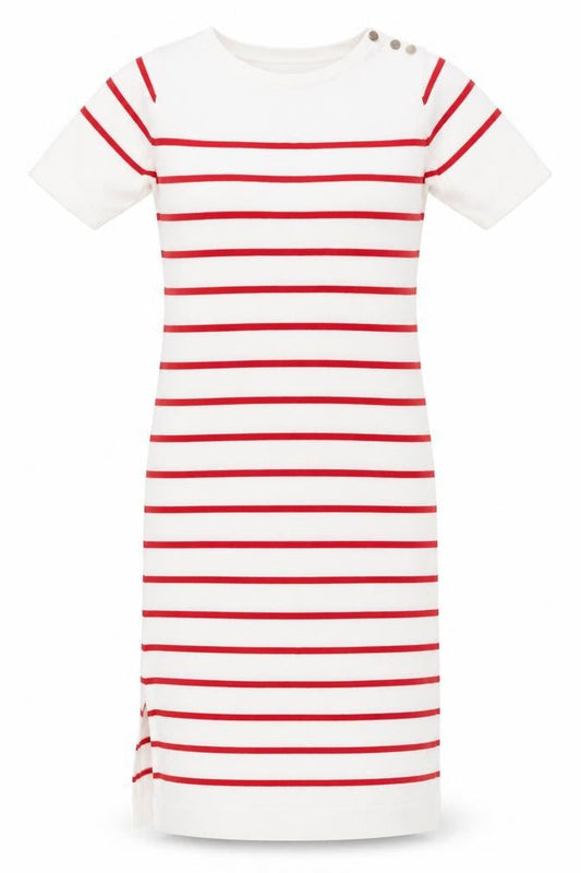 Dorothy Perkins Women's Red Striped Shift Dress L