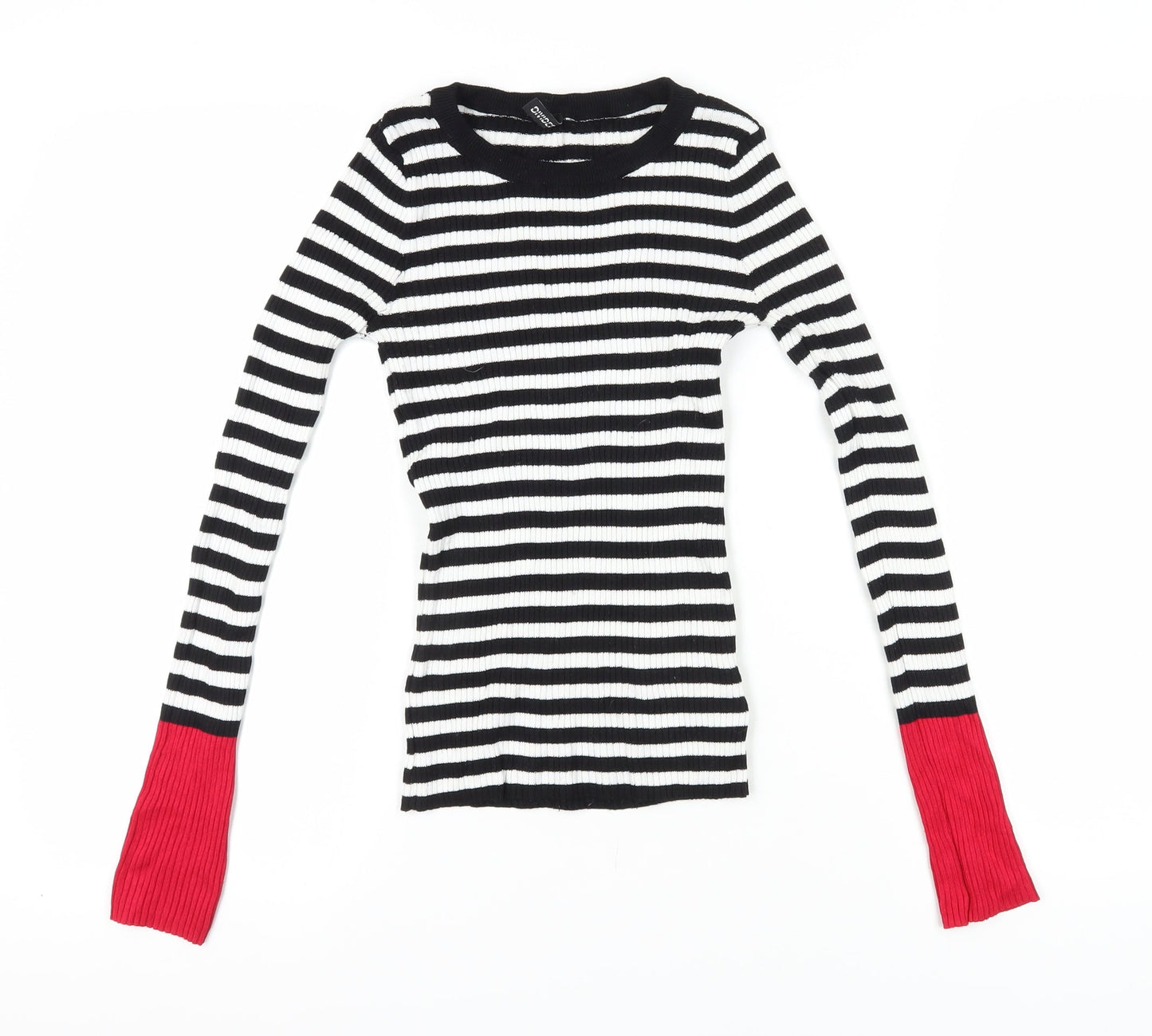 H&M Women's Black Striped XS Pullover Jumper
