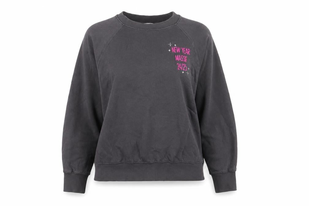 H&M Unisex Grey Pullover Sweatshirt L Graphic Print