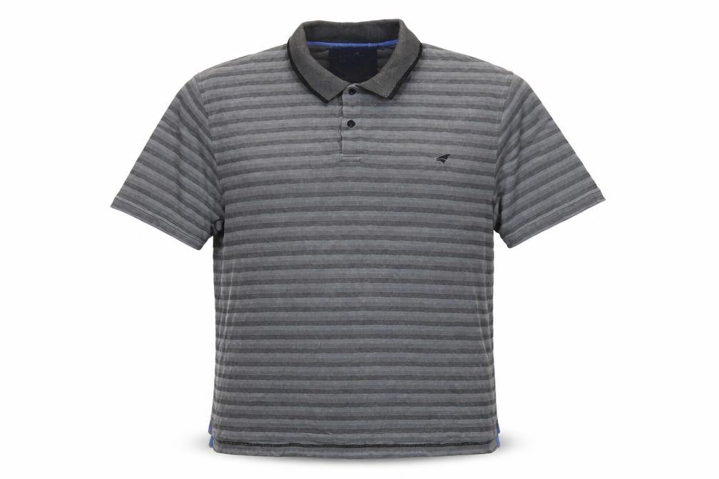 Stone Bay Men's Grey Striped Golf Polo 2XL