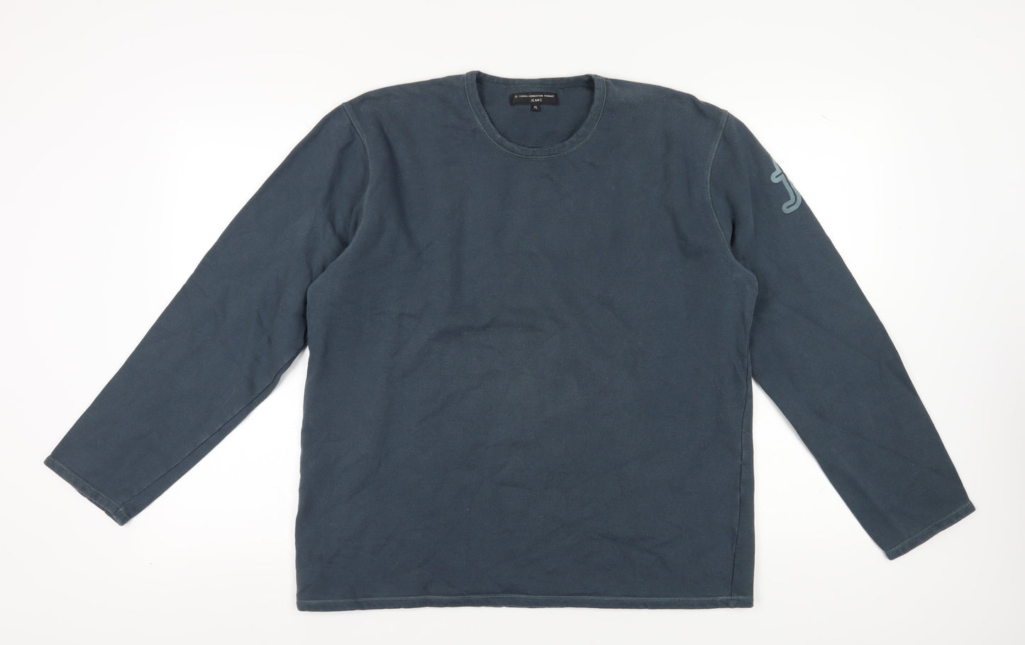 French Connection Men's Blue XL Pullover Sweatshirt