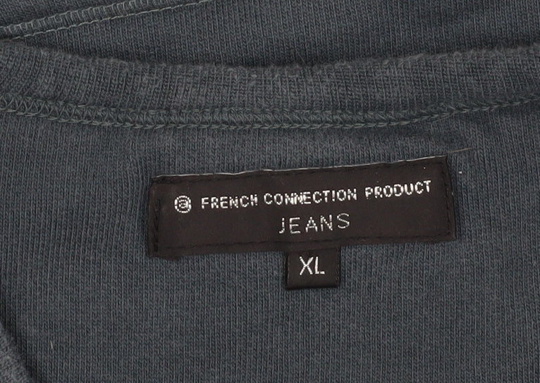 French Connection Men's Blue XL Pullover Sweatshirt