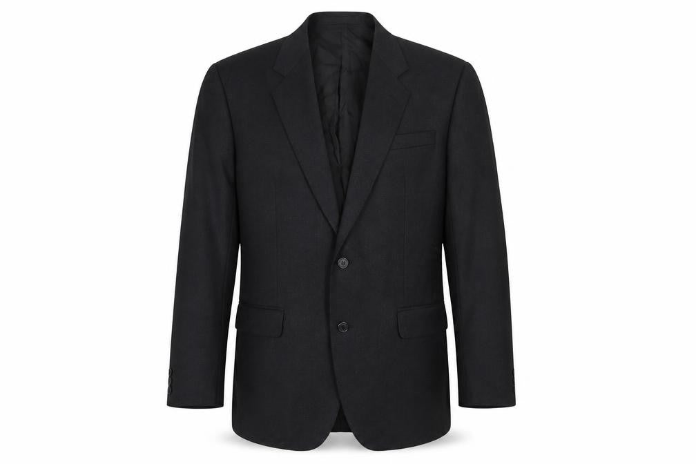 The Label Men's Black Wool Blazer, Size 40R, Formal