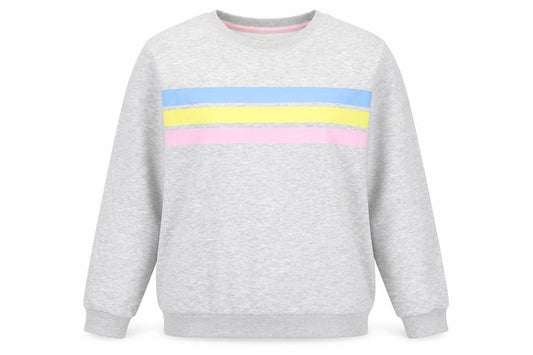 Mountain Warehouse Grey Striped Sweatshirt Unisex Adult Size 16