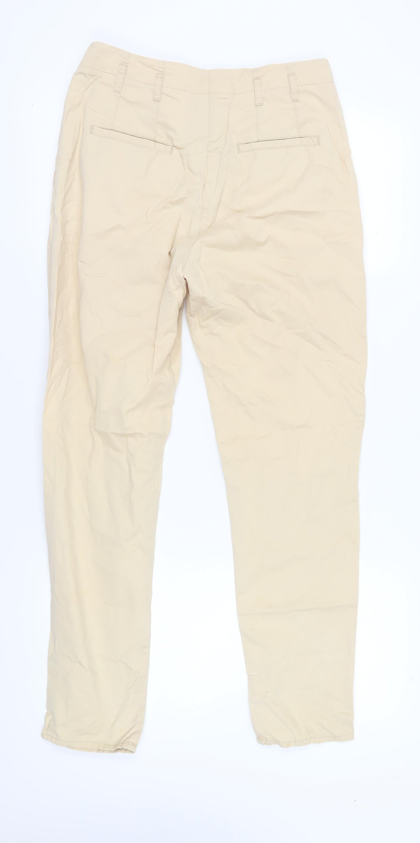 Topshop Women's Beige Chino Trousers Size 12