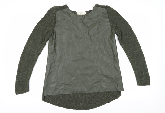 Zara Women's Green Pullover Jumper, Size L