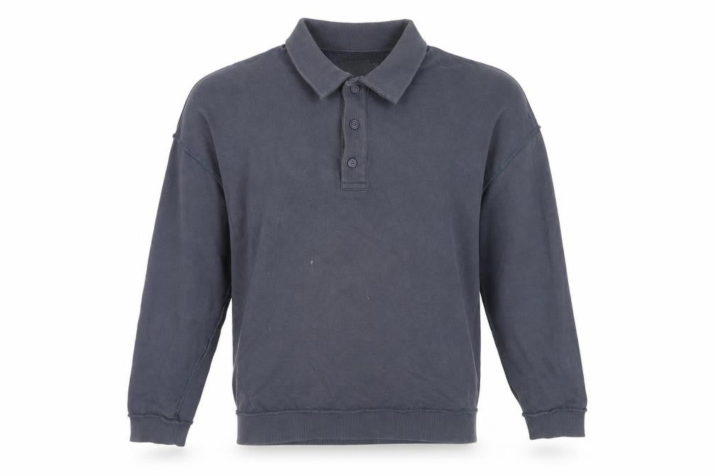 Topman Men's Blue Henley Sweatshirt Size S