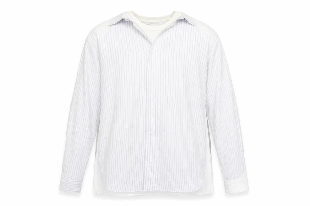 H&M Men's White Striped Pullover Sweatshirt XL