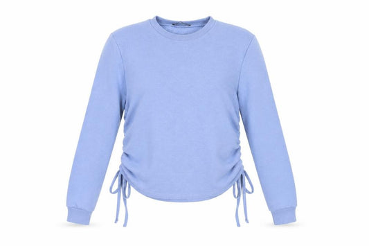 Zara Women's Blue Crew Neck Pullover Sweatshirt S