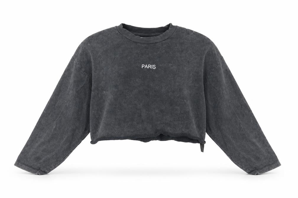 Topshop Women's Grey Cotton Pullover Sweatshirt Size 12
