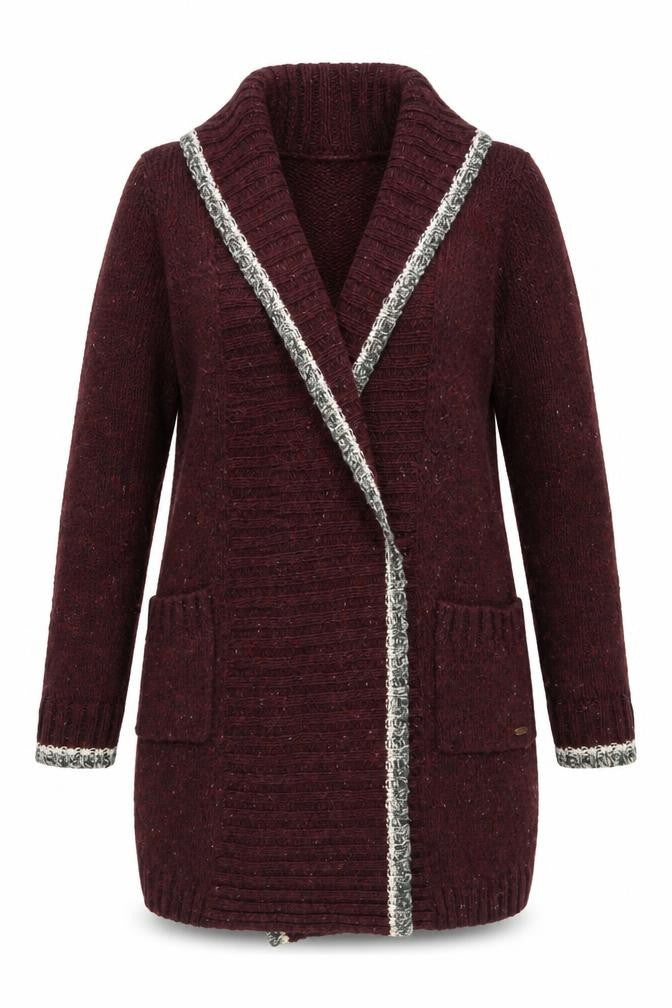 Roots Women's Red Shawl Cardigan Size S