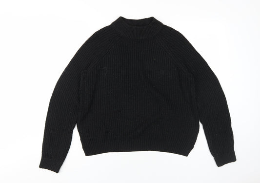 Vero Moda Women's Black XS Chunky Knit High Neck Jumper