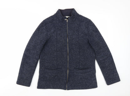 Marks & Spencer Women's Blue Mid-Length Jacket - Size 8