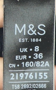 Marks and Spencer Women's Blue Mid-Length Jacket - Size 8