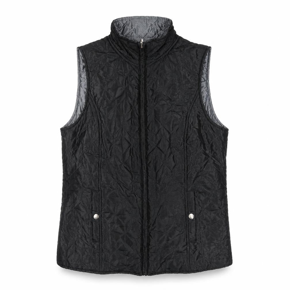 Dash Women's Black Quilted Waistcoat Size 10