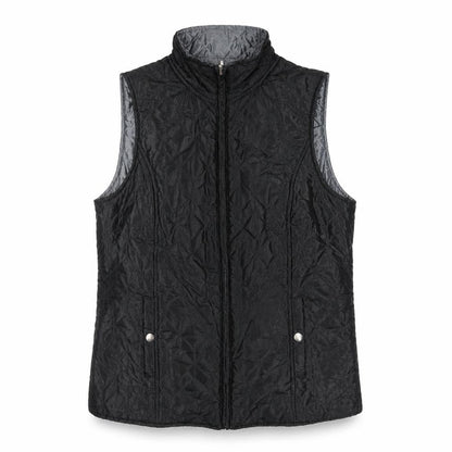 Dash Women's Black Quilted Waistcoat Size 10