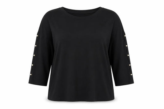 Rose+Olive Women's Black Basic T-Shirt Size L