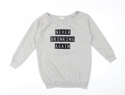 Additional front view of In The Style Grey Women M/L Pullover Sweatshirt