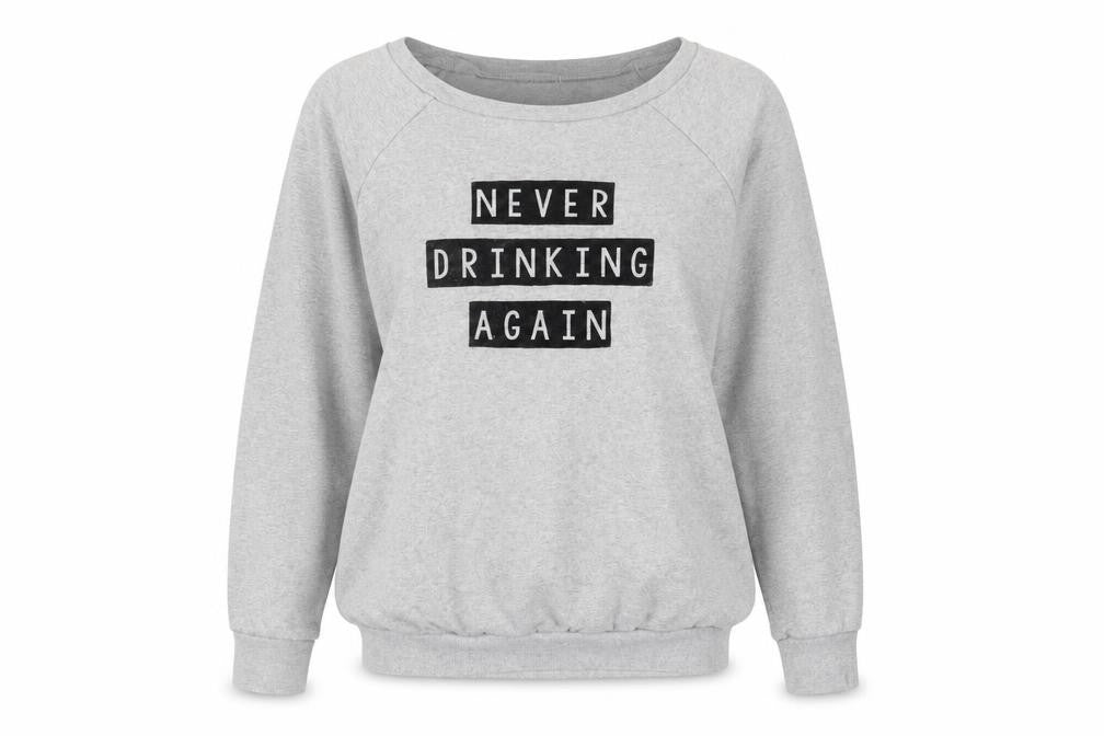 In The Style Grey Women M/L Pullover Sweatshirt