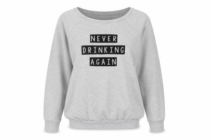 Front view of In The Style Grey Women M/L Pullover Sweatshirt