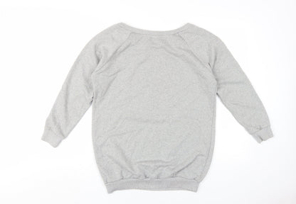 Back view of In The Style Grey Women M/L Pullover Sweatshirt
