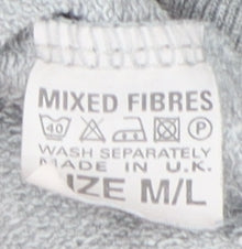 Brand and care label for In The Style Grey Women M/L Pullover Sweatshirt