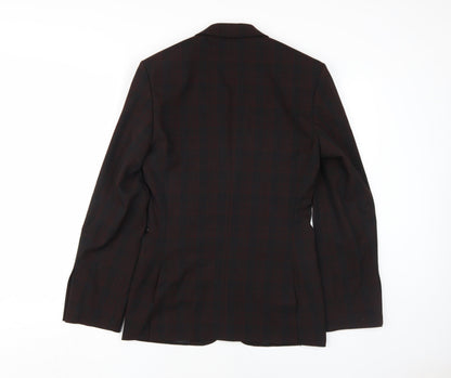 Back view of ASOS DESIGN Men's Black Check Blazer, size 34R, Regular Fit