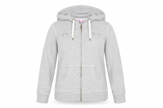 New Look Women's Grey Full Zip Hoodie, Size 12, Casual Wear