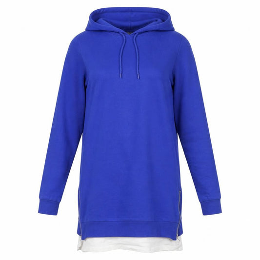Asos Blue Women's Hooded Long Sleeve Dress XS